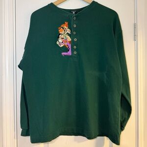 vintage ✨ 1996 Warner Bros Flintstones Button Up